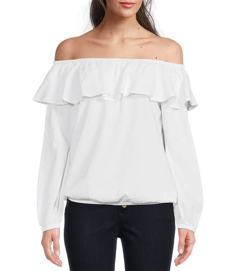 michael michael kors zarina ruffle sleeve knit top mens|Tops .